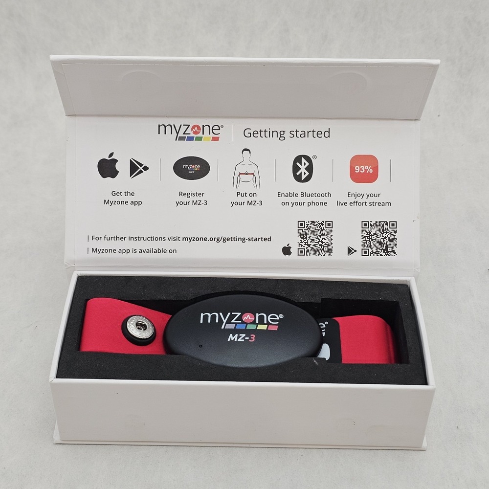 NIB MYZONE MZ-3 Heart Rate Bluetooth Monitor | Belt | USB Charger Fitness Gym